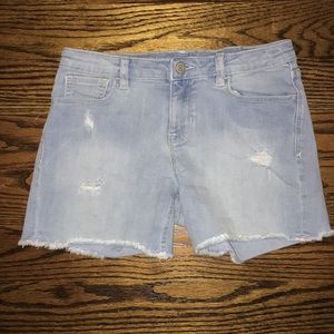 GapKids Light Wash Ripped Shorts